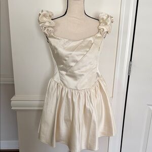 Loveshack Fancy champagne color dress